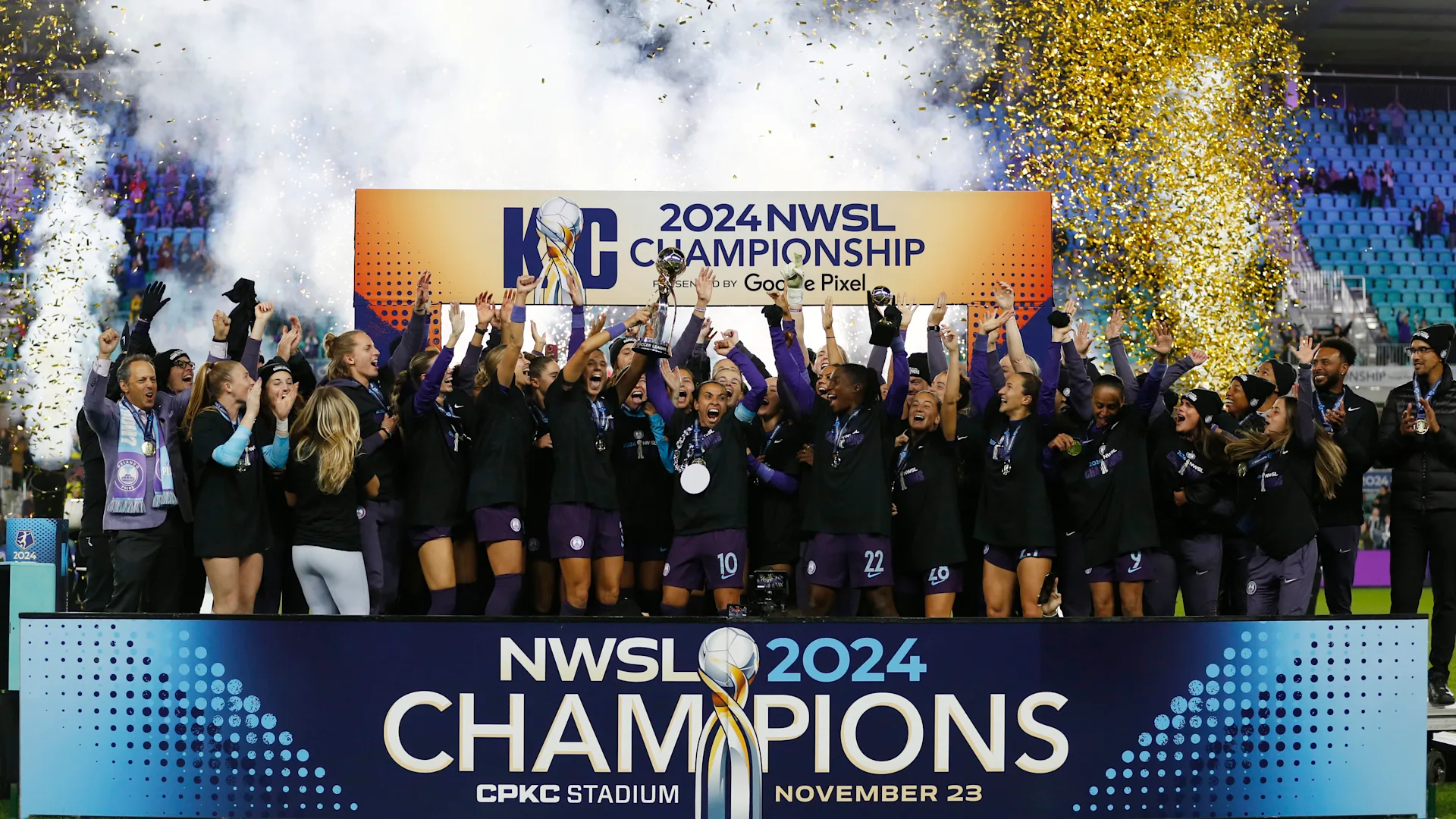 Orlando Pride Lifts First NWSL Championship Trophy: 2024 NWSL ...